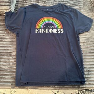 Navy Blue 'Choose Kindness' Short Sleeve Tee